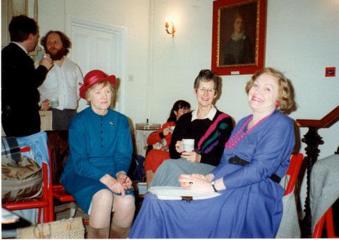 Foreground, L to R: Evelyn Bowman , Joan Birch, Kathleen Hyett (1991)