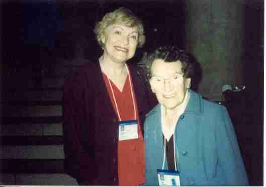 Kathleen Hyett (L) and Ada Wililams (R) at World Congress in New York, 1992