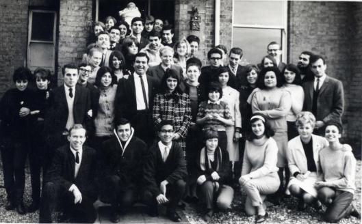 Youth gathering at Cardells' farm, 1964.  Margaret is on the far left in the thrid row back (with ponytail)