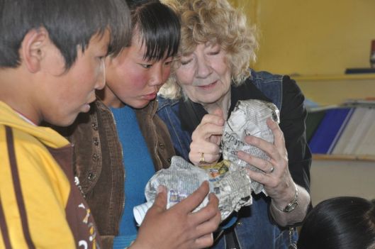 Puppet workshop with junior youth in Mongolia