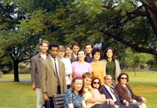 London Youth - taken in a London park some time in 1968. Elizabeth on the far left, in the front row