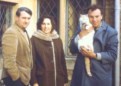 Terry and Barbara Smith, with Ron Batchelor holding the ‘paw of the cause' Chippenham, Wiltshire (1967)