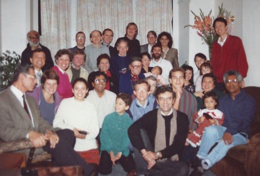 A group of believers at the Bahá'í Centre in Liverpool, October 1993