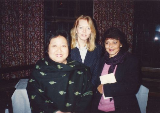 L to R: Pauline, Trish Wilkinson and another friend, in Liverpool on 1989