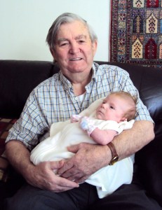 Bryan Huxtable with granddaughter Lhotse, Canada 2011