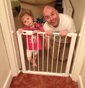 Simon Huxtable with his niece Lhotse