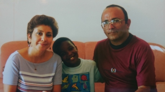 Shida with her husband Behzad and son Sipho
