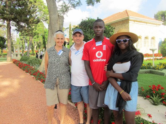 Karen, Tim, Kenny and Jasmine on pilgrimage in 2012