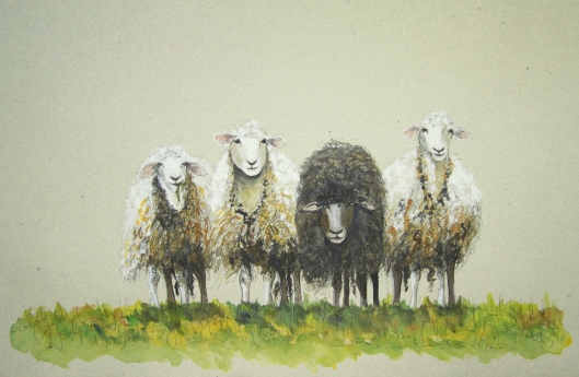 An example of Jane’s artwork: 'Baa Baa Black Sheep'