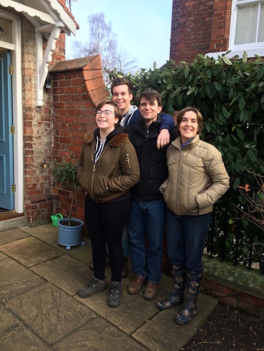 Judith and Robin, with their children Sam and Faith